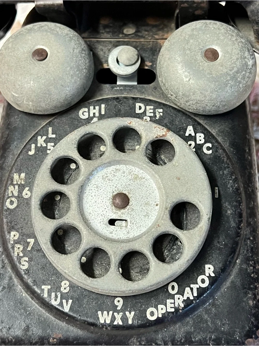 Vintage 1940s Steel Stamping Co. Black Metal Toy Rotary Telephone – Rare